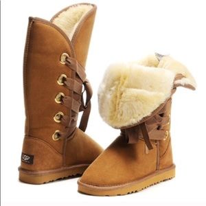 Roxy Lace Up Ugg Boots.